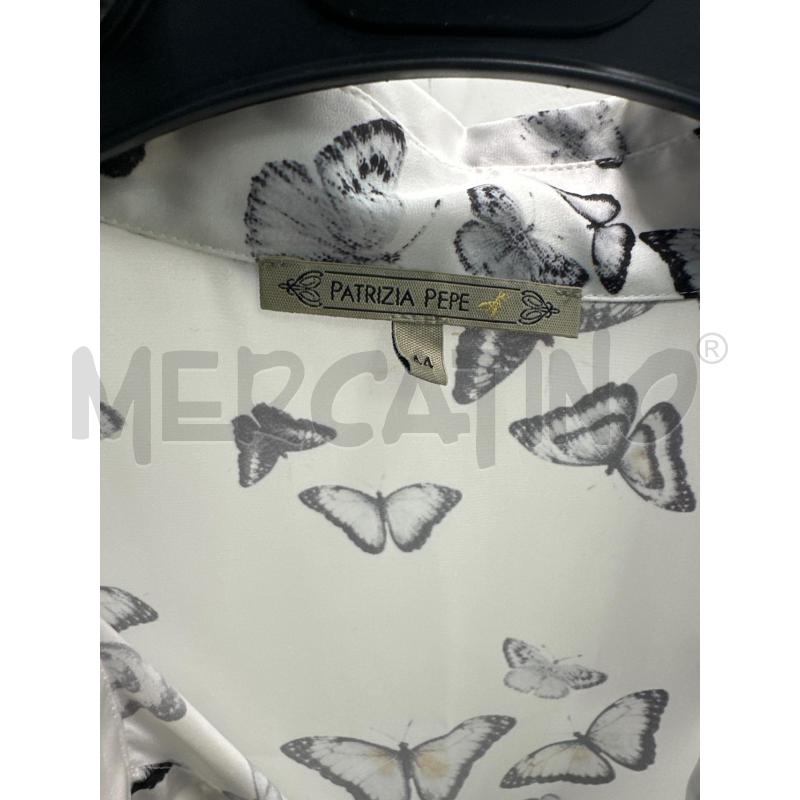 CAMICIA DONNA PATRIZIA PEPE BIANCA FARFALLE NERE | Mercatino dell'Usato Montesilvano 2
