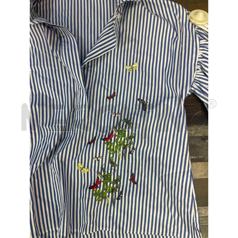 CAMICIA DONNA RIGA CELESTE FARFALLE | Mercatino dell'Usato Montesilvano 2