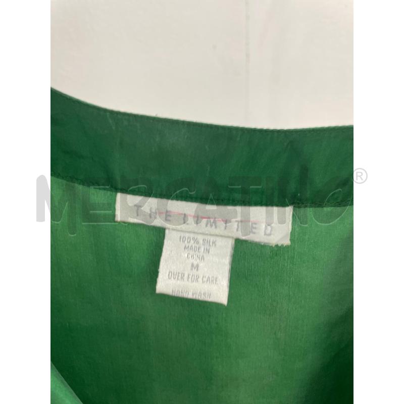 CAMICIA DONNA SETA VERDE THE LIMITED SMANICATA VINTAGE | Mercatino dell'Usato Montesilvano 2