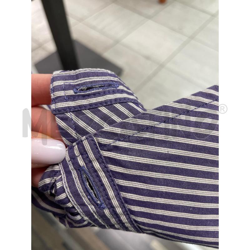 CAMICIA DONNA SPORTMAX BIANCA RIGHINE BLU | Mercatino dell'Usato Montesilvano 4