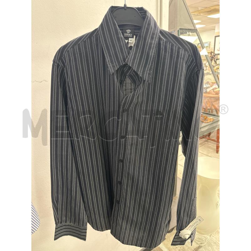 CAMICIA DONNA VERSACE JEANS COUTURE NERA RIGHINE BIANCHE  | Mercatino dell'Usato Montesilvano 1