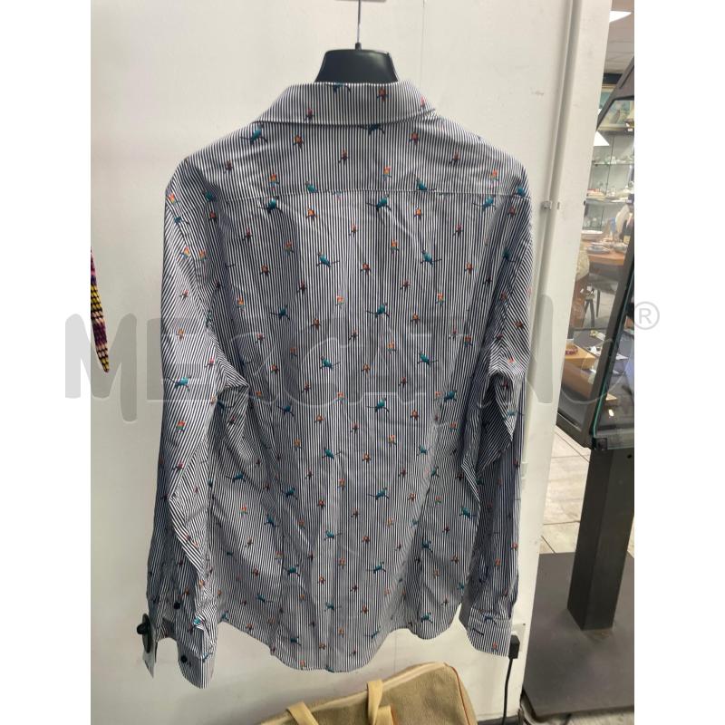CAMICIA UOMO BELMONTE BIANCA RIGHINE BLU PAPPAGALLI | Mercatino dell'Usato Montesilvano 3