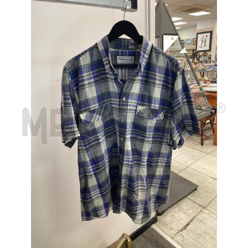 CAMICIA UOMO BURBERRYS OF LONDON BIANCA QUADRETTATA VIOLA GRIGIA | Mercatino dell'Usato Montesilvano 1