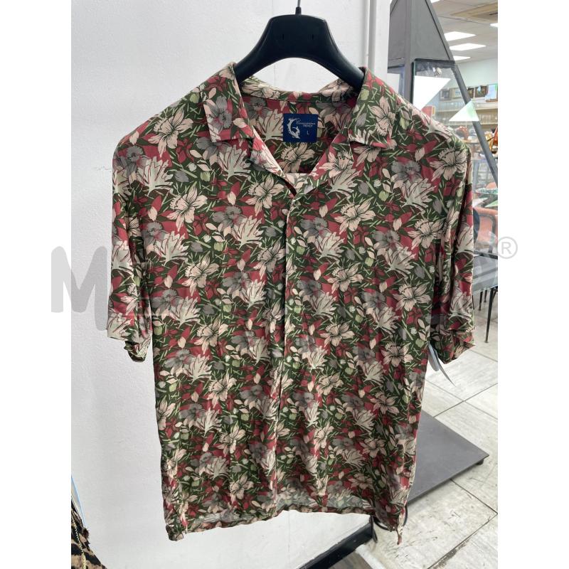 CAMICIA UOMO CAMICISSIMA VERDE FIORI ROSA  | Mercatino dell'Usato Montesilvano 1