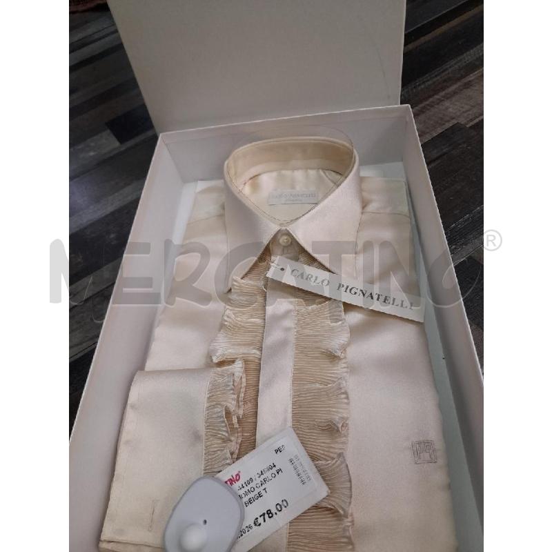 CAMICIA UOMO CARLO PIGNATELLI BEIGE TG 39/15/12 | Mercatino dell'Usato Montesilvano 2