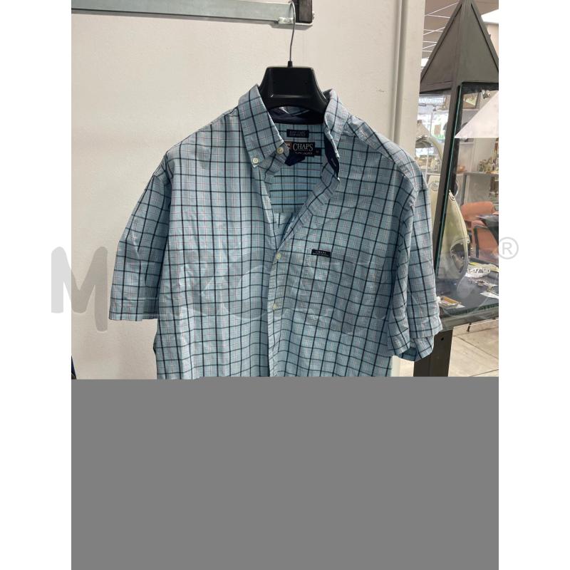 CAMICIA UOMO CHAPS RALPH LAUREN AZZURRA QUADRETTATA ROSSA | Mercatino dell'Usato Montesilvano 1