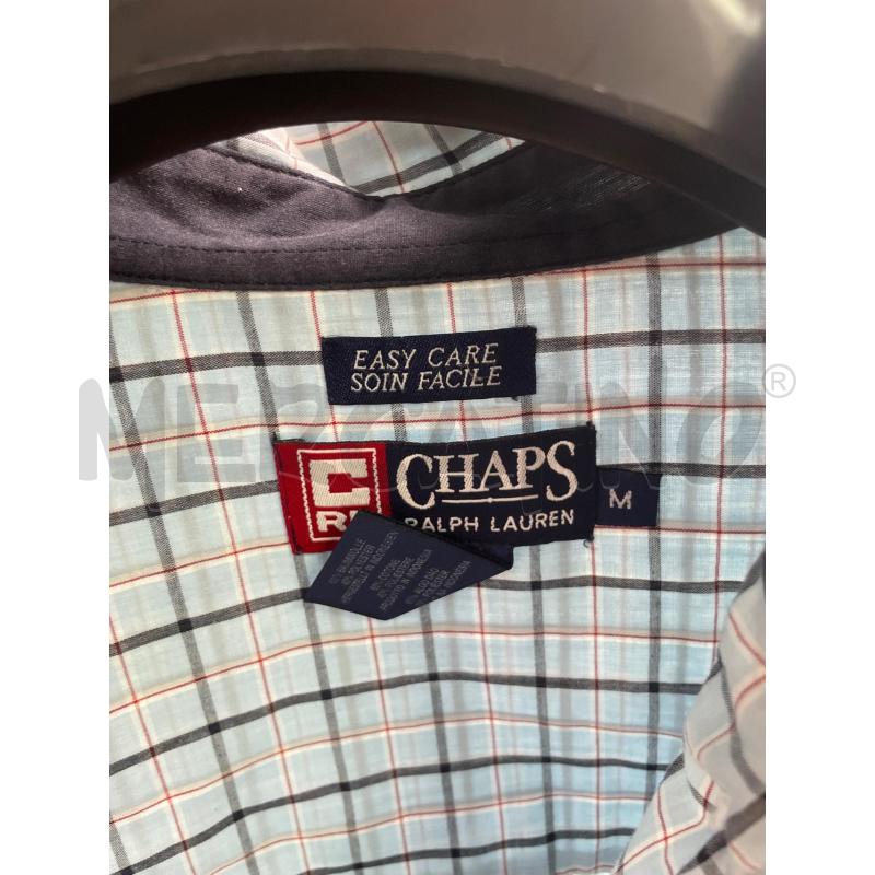 CAMICIA UOMO CHAPS RALPH LAUREN AZZURRA QUADRETTATA ROSSA | Mercatino dell'Usato Montesilvano 2