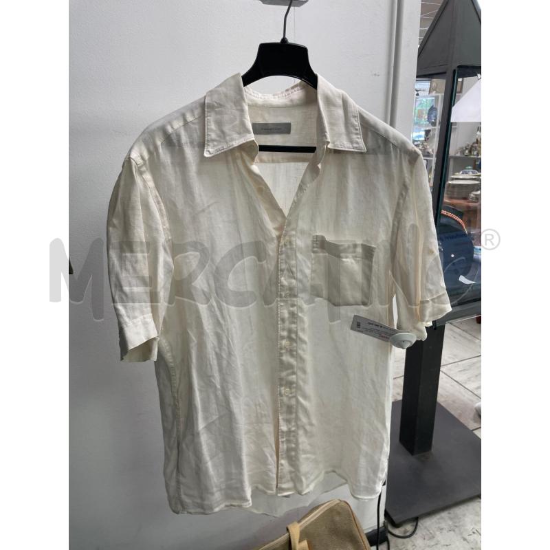CAMICIA UOMO ERMENEGILDO ZEGNA BIANCA MEZZA MANICA LINO | Mercatino dell'Usato Montesilvano 1