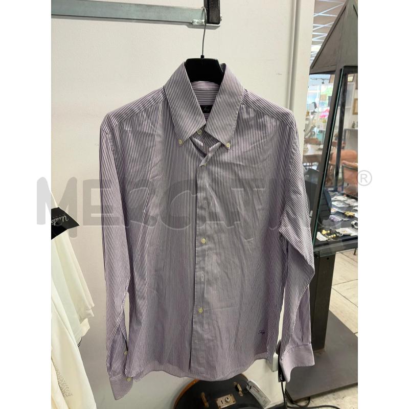 CAMICIA UOMO FAY BIANCA RIGHINE VIOLA | Mercatino dell'Usato Montesilvano 1