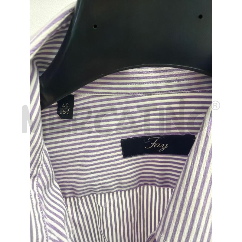 CAMICIA UOMO FAY BIANCA RIGHINE VIOLA | Mercatino dell'Usato Montesilvano 2
