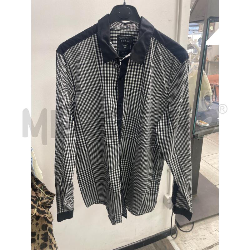CAMICIA UOMO GUESS BIANCA QUADRETTATA NERA | Mercatino dell'Usato Montesilvano 1