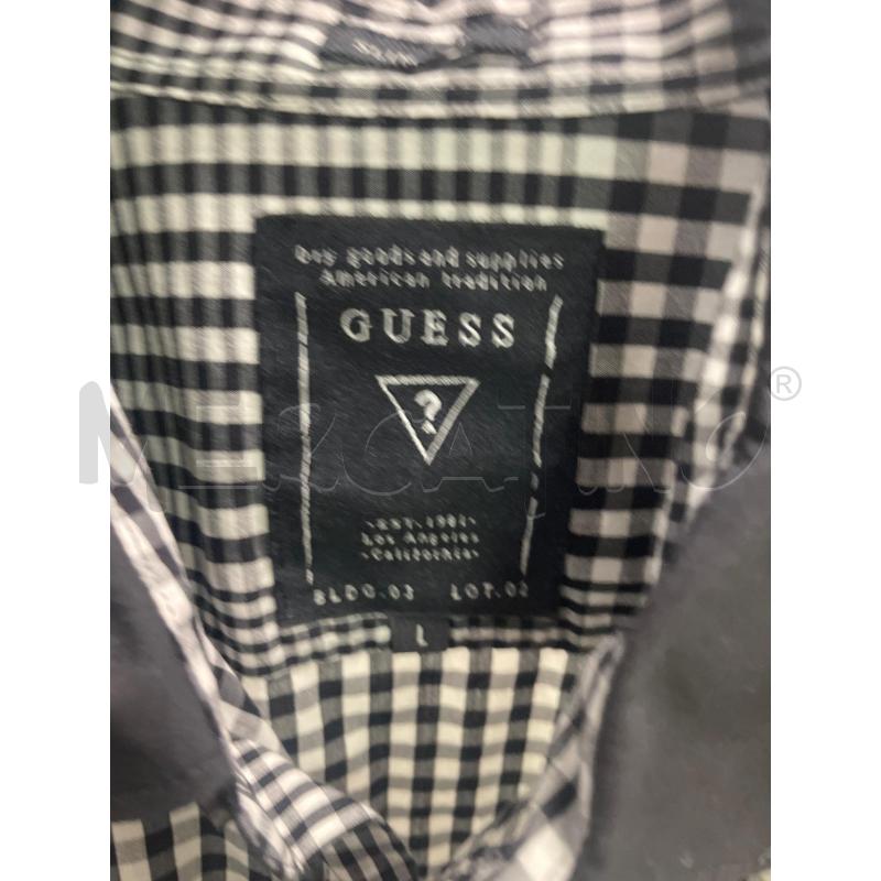 CAMICIA UOMO GUESS BIANCA QUADRETTATA NERA | Mercatino dell'Usato Montesilvano 2