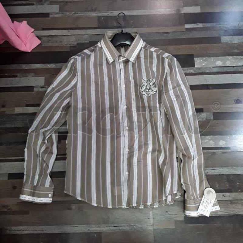 CAMICIA UOMO JUST CAVALLI RIGHINE BIANCHE LOGO | Mercatino dell'Usato Montesilvano 1