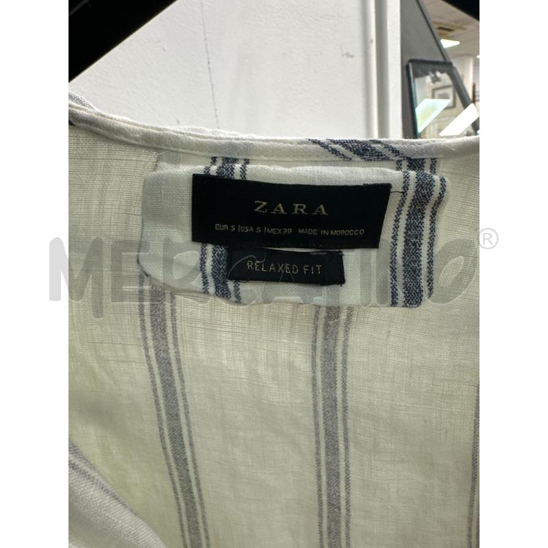 CAMICIA UOMO ZARA BIANCA LINO RIGHINE CELESTI CAPPUCCIO | Mercatino dell'Usato Montesilvano 2