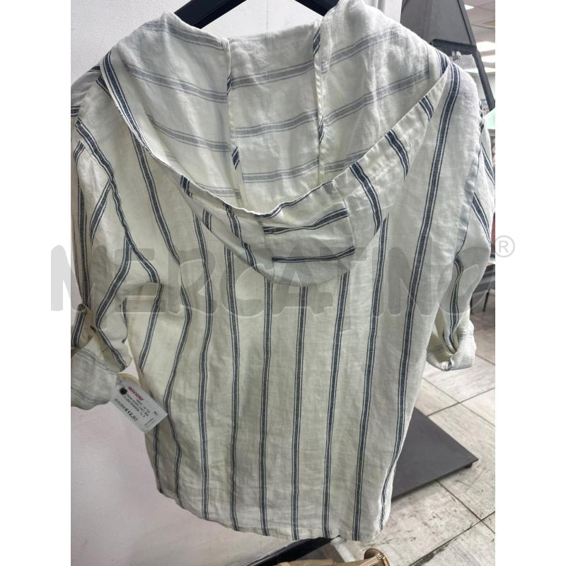 CAMICIA UOMO ZARA BIANCA LINO RIGHINE CELESTI CAPPUCCIO | Mercatino dell'Usato Montesilvano 3