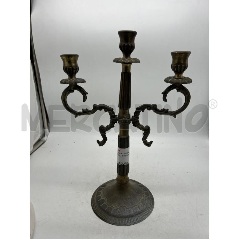 CANDELABRO 3 CANDELE OTTONE | Mercatino dell'Usato Montesilvano 1