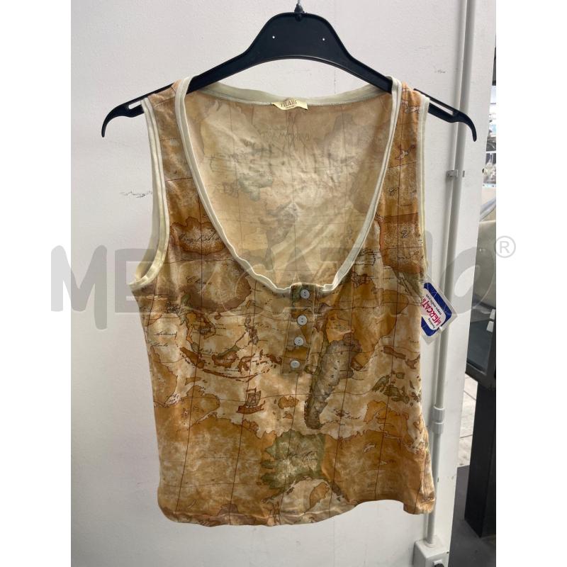 CANOTTA DONNA 1A CLASSE ARANCIO BIANCA FANTASIA GEO | Mercatino dell'Usato Montesilvano 1