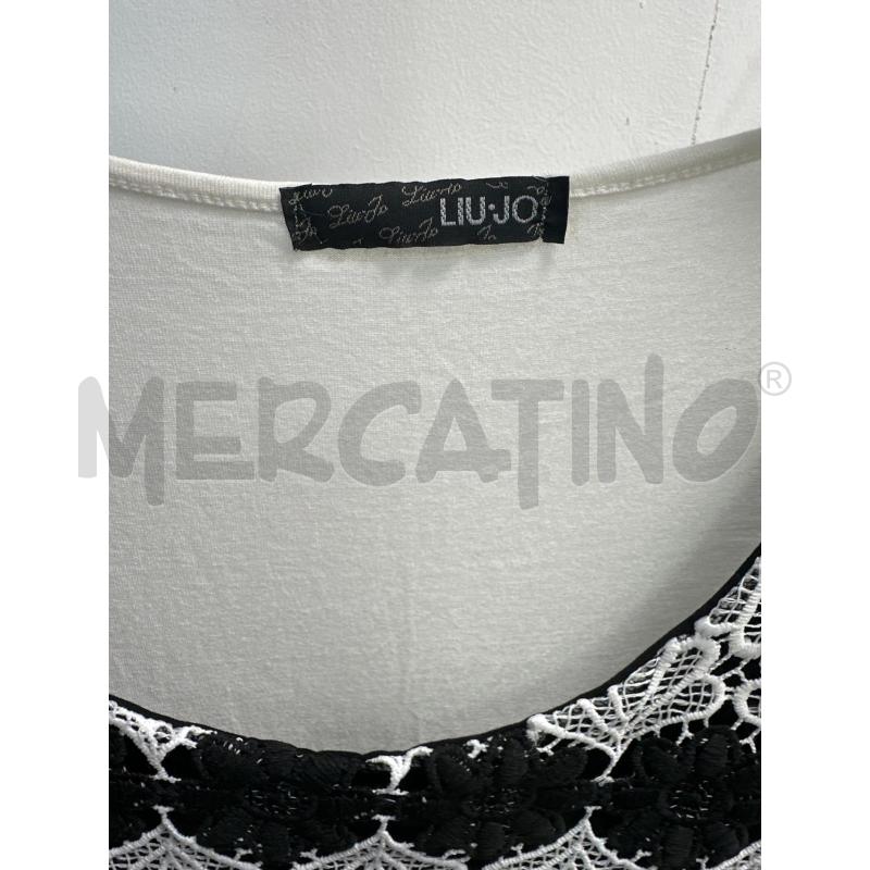CANOTTA DONNA LIU JO NERA PIZZO NERO BIANCO  | Mercatino dell'Usato Montesilvano 2