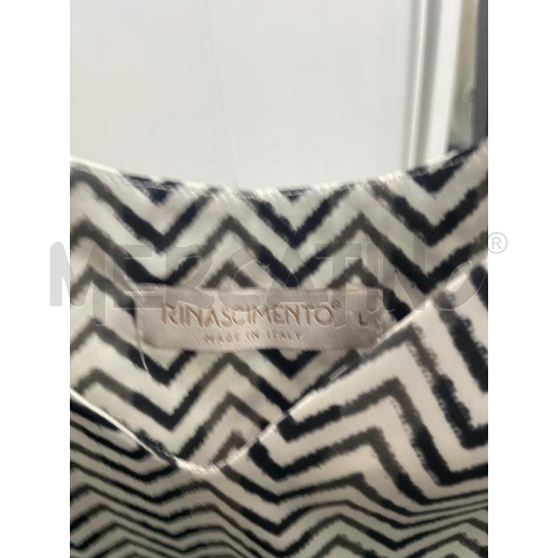 CANOTTA DONNA RINASCIMENTO BIANCA ZIGZAG NERO | Mercatino dell'Usato Montesilvano 2