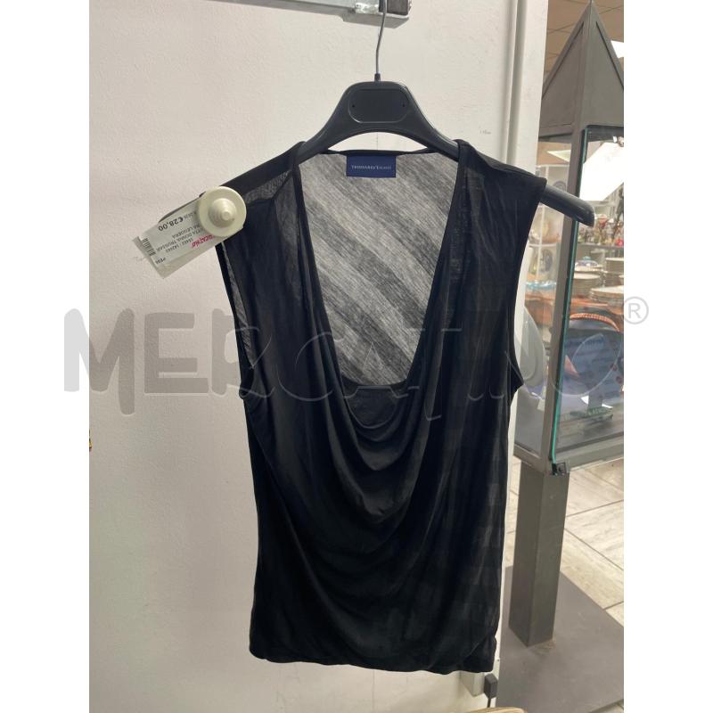 CANOTTA DONNA TRUSSARDI NERA LEGGERA | Mercatino dell'Usato Montesilvano 1