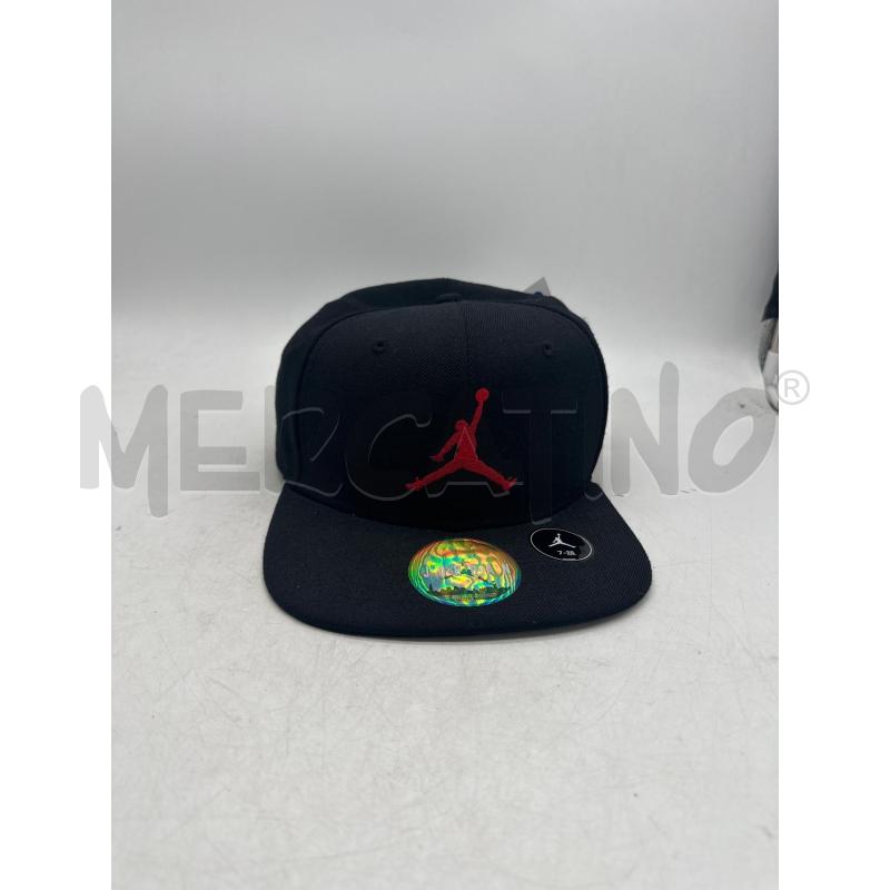 CAPPELLO UOMO JORDAN NERO LOGATO ROSSO  | Mercatino dell'Usato Montesilvano 1