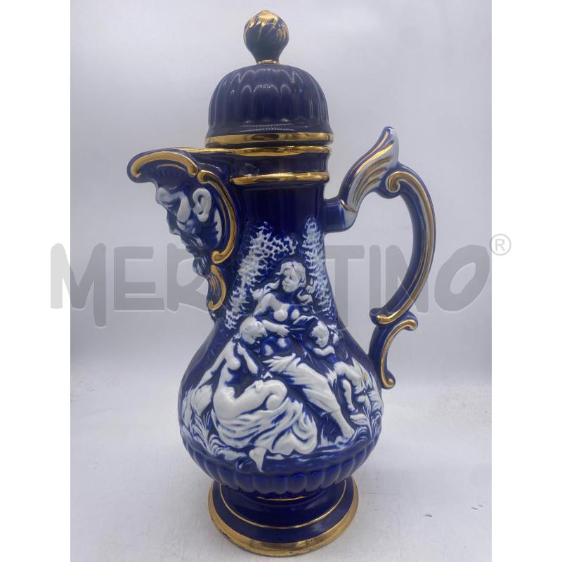 CARAFFA BLU CERAMICA ANGELI BIANCHI CM 40 | Mercatino dell'Usato Montesilvano 1