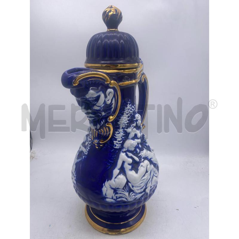 CARAFFA BLU CERAMICA ANGELI BIANCHI CM 40 | Mercatino dell'Usato Montesilvano 2