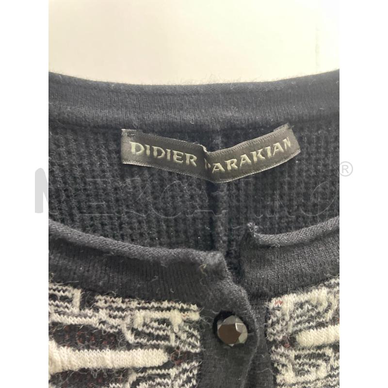 CARDIGAN DONNA DIDER PARAKIAN NERO FANTASIA BIANCA | Mercatino dell'Usato Montesilvano 3