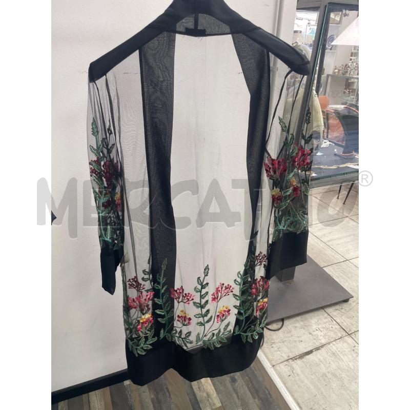 CARDIGAN DONNA VELATO LUNGO NERO POWER FLOWER FIORI RICAMATI | Mercatino dell'Usato Montesilvano 3