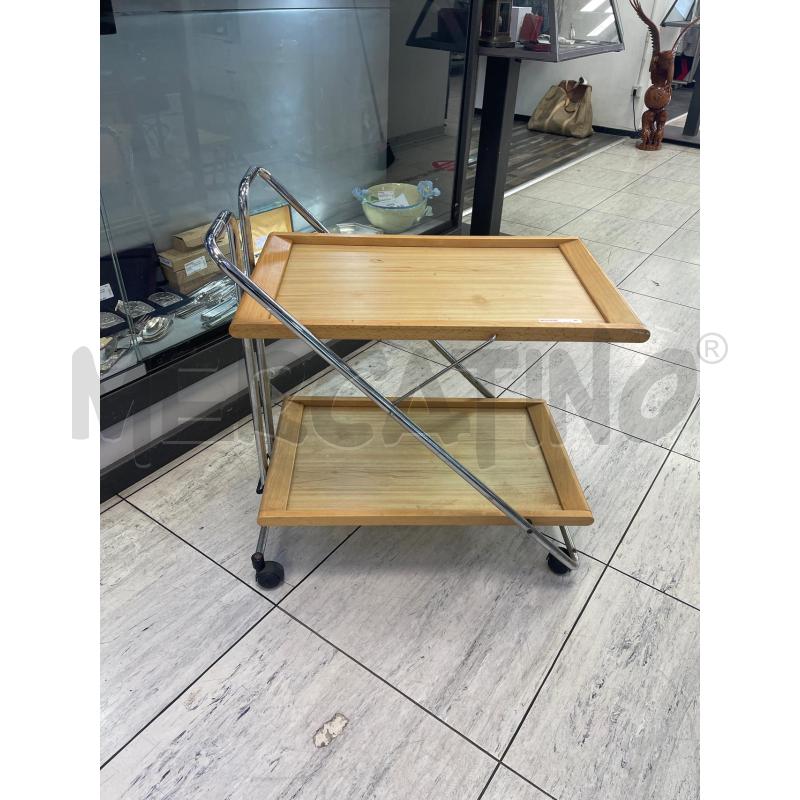CARRELLINO LEGNO BASE ACCIAIO | Mercatino dell'Usato Montesilvano 1