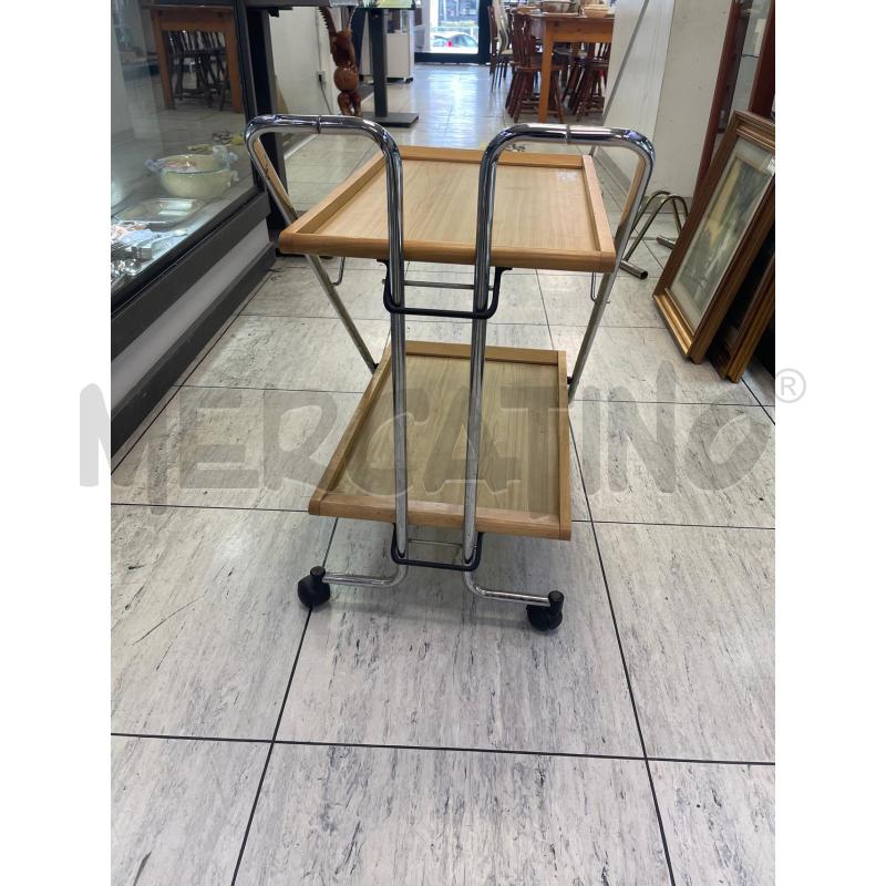 CARRELLINO LEGNO BASE ACCIAIO | Mercatino dell'Usato Montesilvano 2