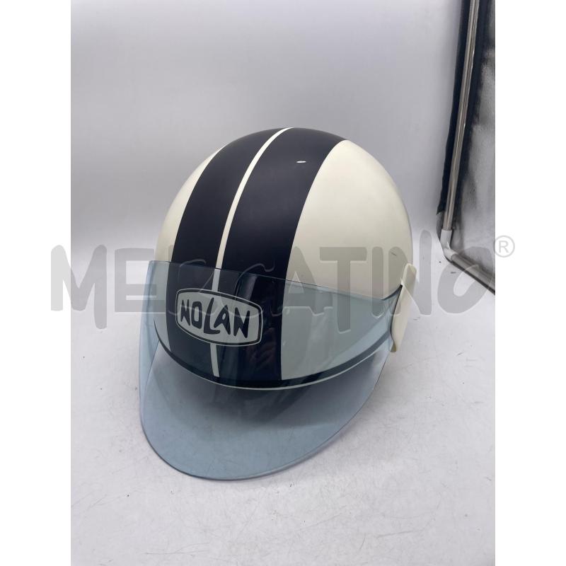 CASCO MOTO NOLAN BIANCO BANDE NERE | Mercatino dell'Usato Montesilvano 1