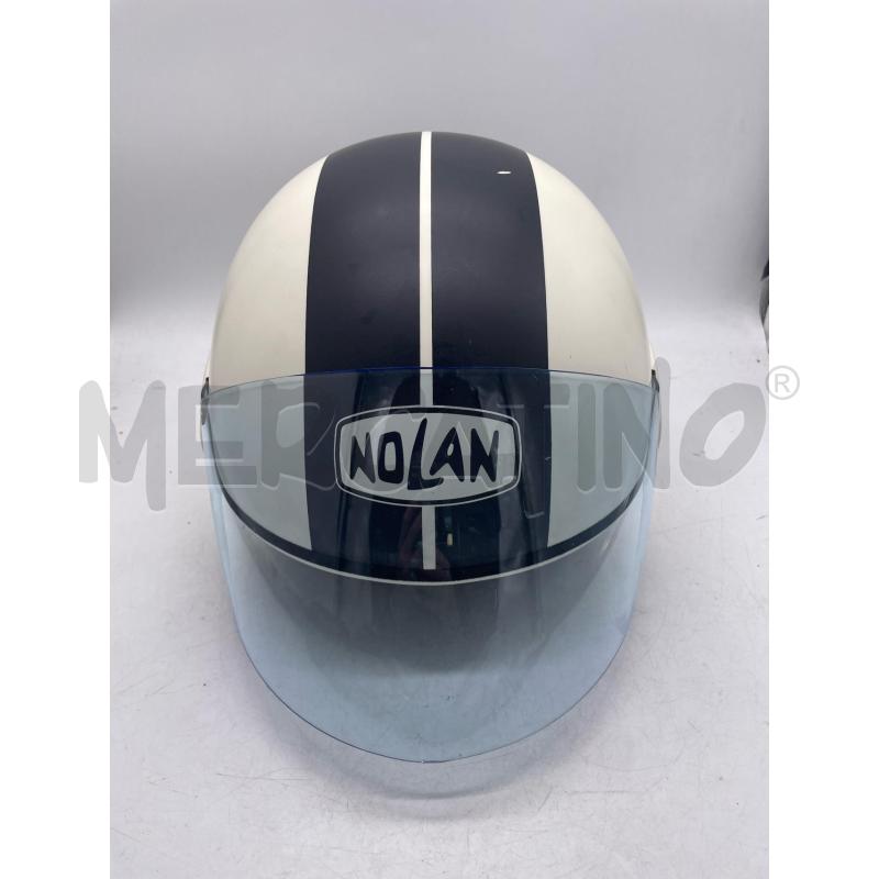 CASCO MOTO NOLAN BIANCO BANDE NERE | Mercatino dell'Usato Montesilvano 2