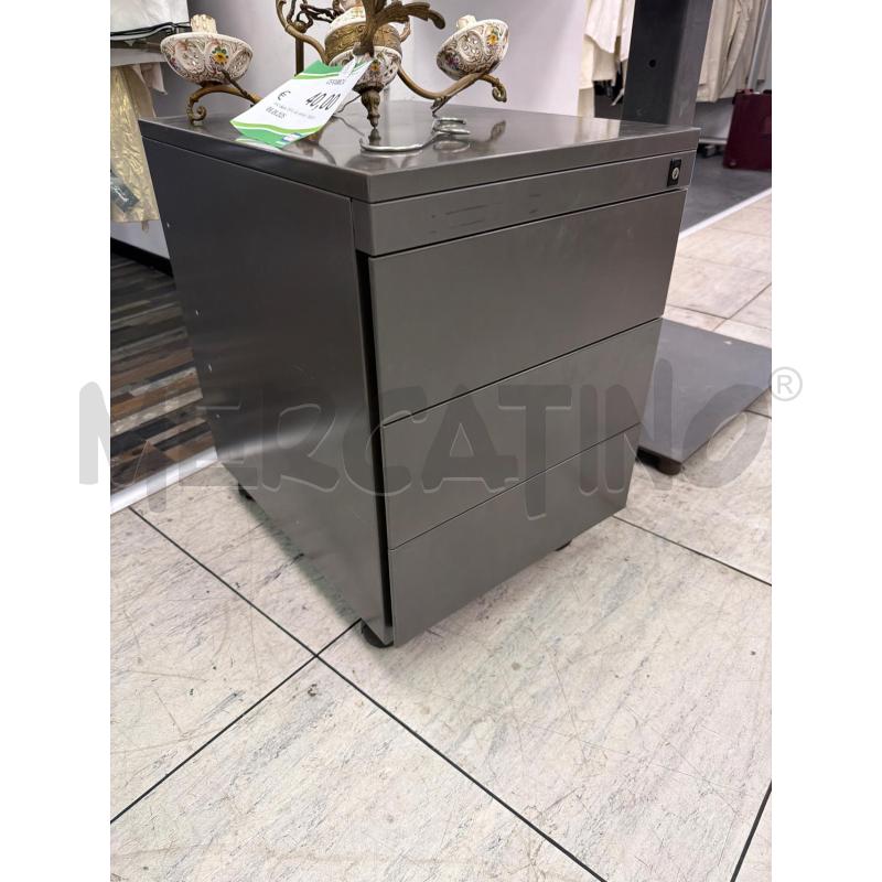 CASSETTIERA UFFICIO METALLO GRIGHIO SCURO | Mercatino dell'Usato Montesilvano 1