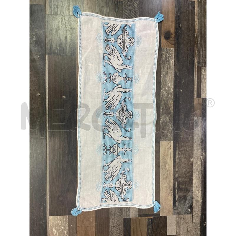 CENTRO PUNTO ASSISE UCCELLI FONTANE BIANCO AZZURRO RETTANGOLARE | Mercatino dell'Usato Montesilvano 1