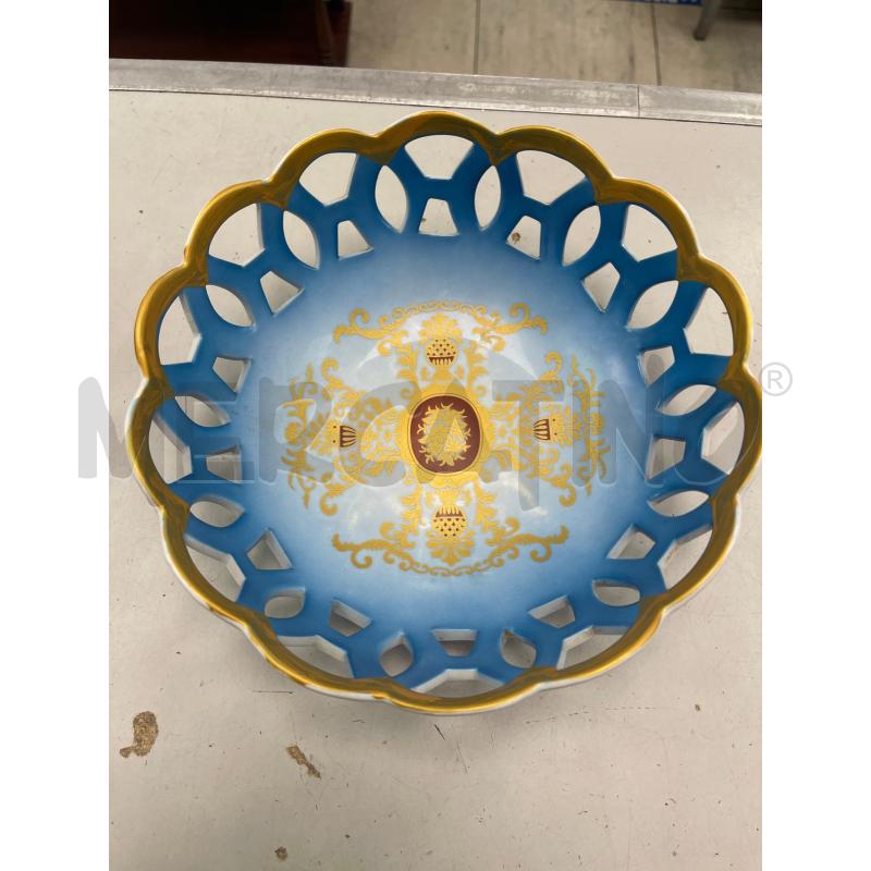 CESTINO CERAMICA CELESTE DORATO | Mercatino dell'Usato Montesilvano 2