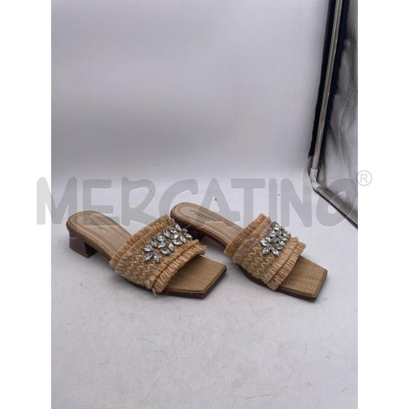 CIABATTE DONNA CORINA PAGLIA STRASS FIORI ARGENTATI | Mercatino dell'Usato Montesilvano 1