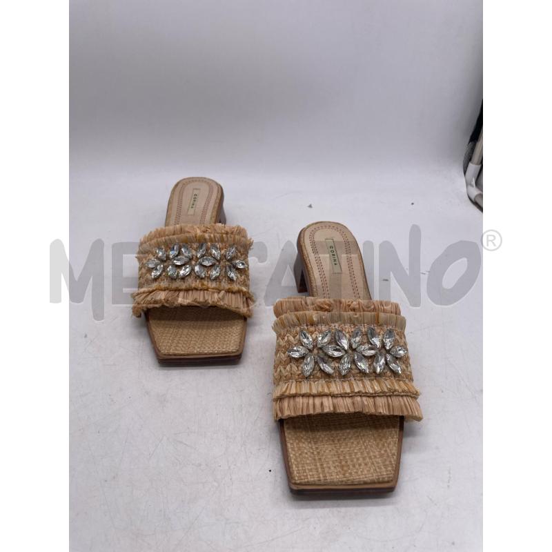 CIABATTE DONNA CORINA PAGLIA STRASS FIORI ARGENTATI | Mercatino dell'Usato Montesilvano 2