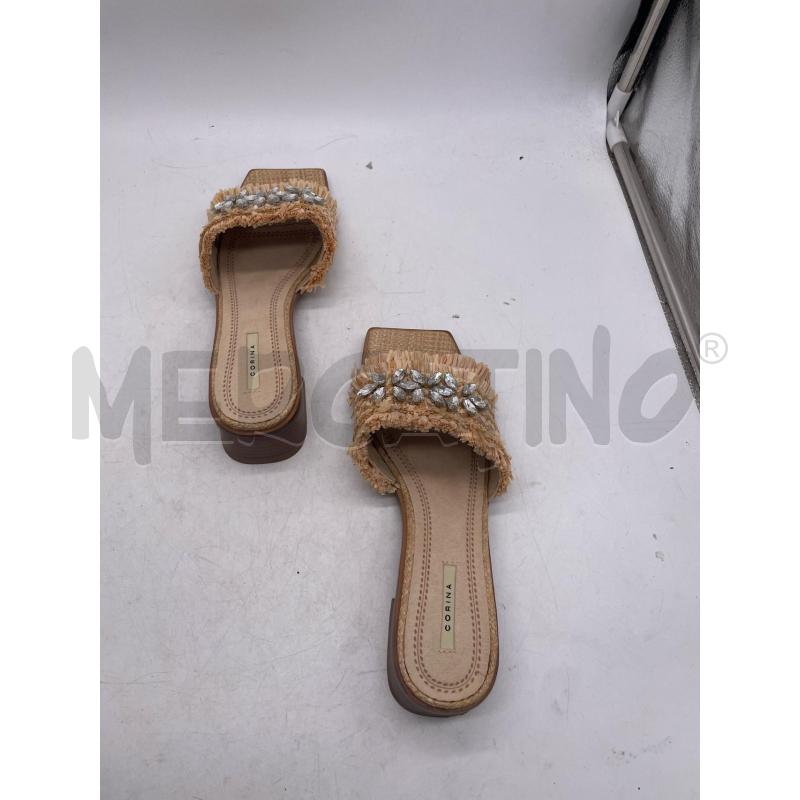 CIABATTE DONNA CORINA PAGLIA STRASS FIORI ARGENTATI | Mercatino dell'Usato Montesilvano 3
