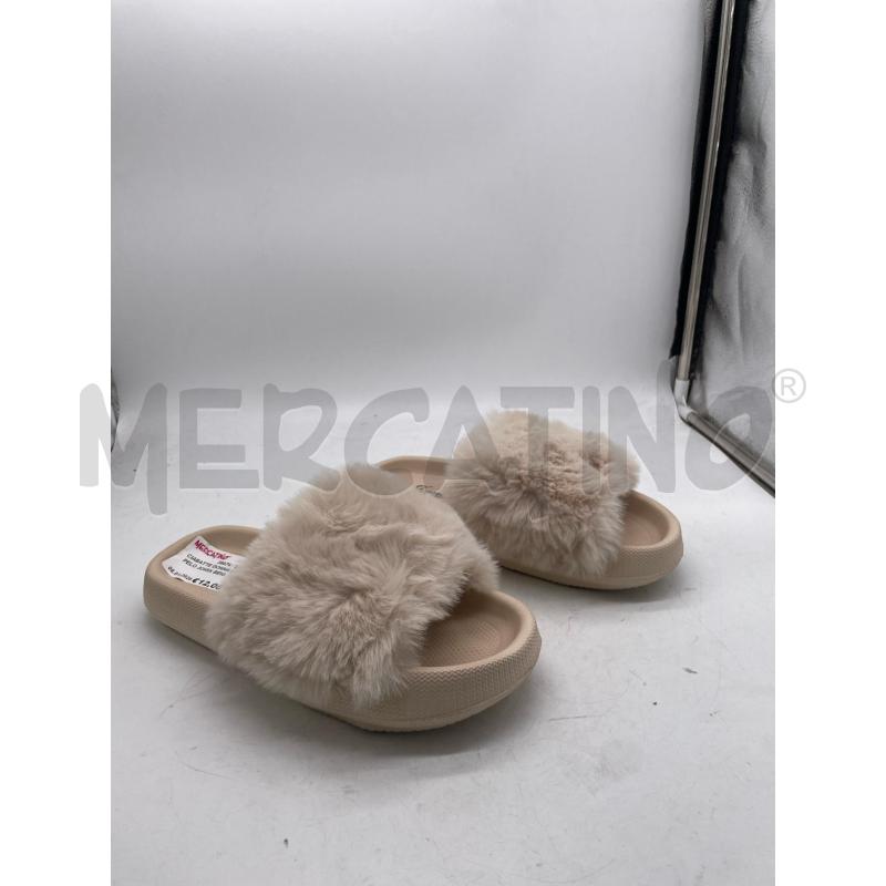 CIABATTE DONNA FASCIA PELO JOMIX BEIGE | Mercatino dell'Usato Montesilvano 1