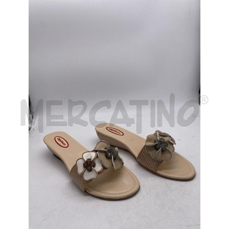 CIABATTE DONNA MELLUSO BEIGE FIORI  | Mercatino dell'Usato Montesilvano 1