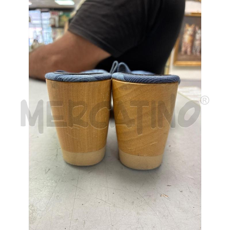 CIABATTE DONNA MIU MIU BLU TIPO DENIM FIORI | Mercatino dell'Usato Montesilvano 3
