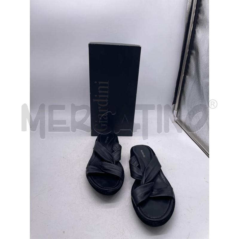 CIABATTE DONNA NERO GIARDINI PELLE NERA INTRECCIATE | Mercatino dell'Usato Montesilvano 2