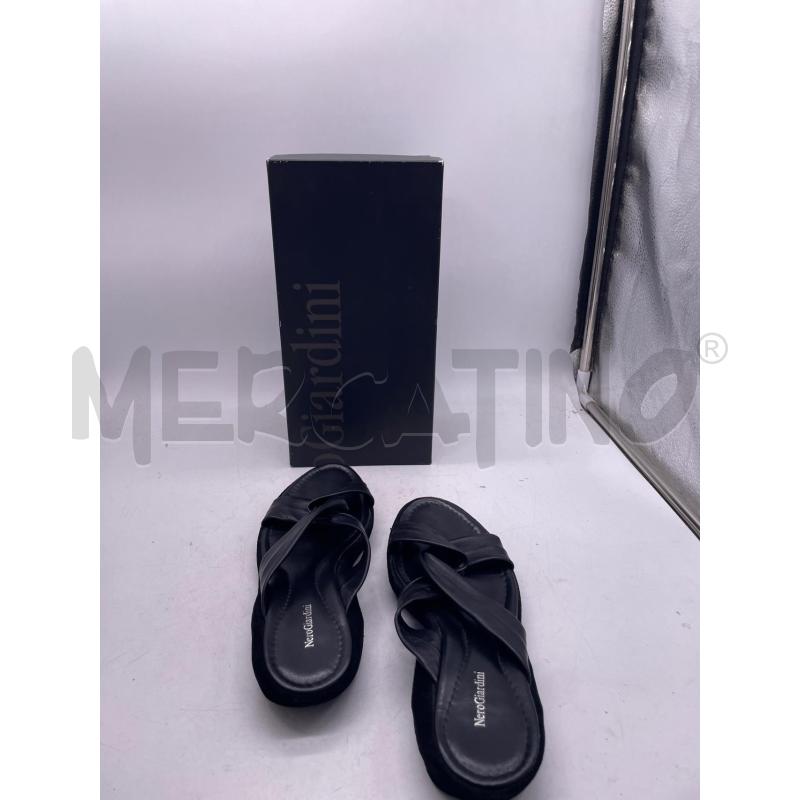 CIABATTE DONNA NERO GIARDINI PELLE NERA INTRECCIATE | Mercatino dell'Usato Montesilvano 3