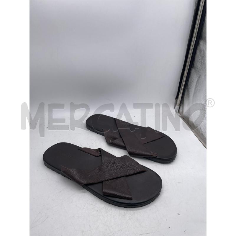 CIABATTE UOMO SANDALS FACTORY FASCE PELLE MARRO | Mercatino dell'Usato Montesilvano 1