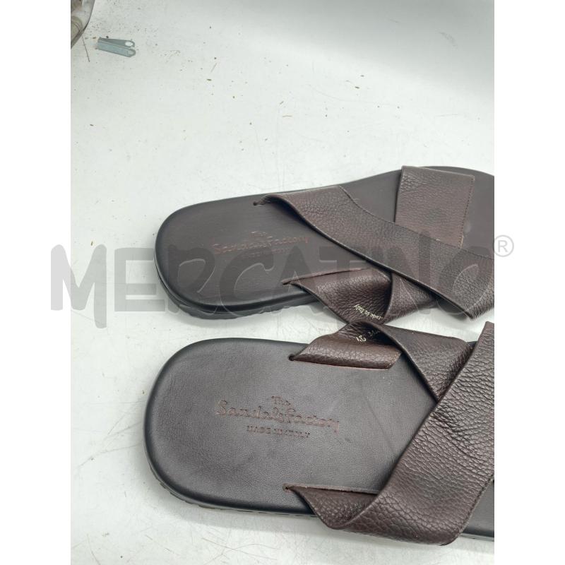CIABATTE UOMO SANDALS FACTORY FASCE PELLE MARRO | Mercatino dell'Usato Montesilvano 2