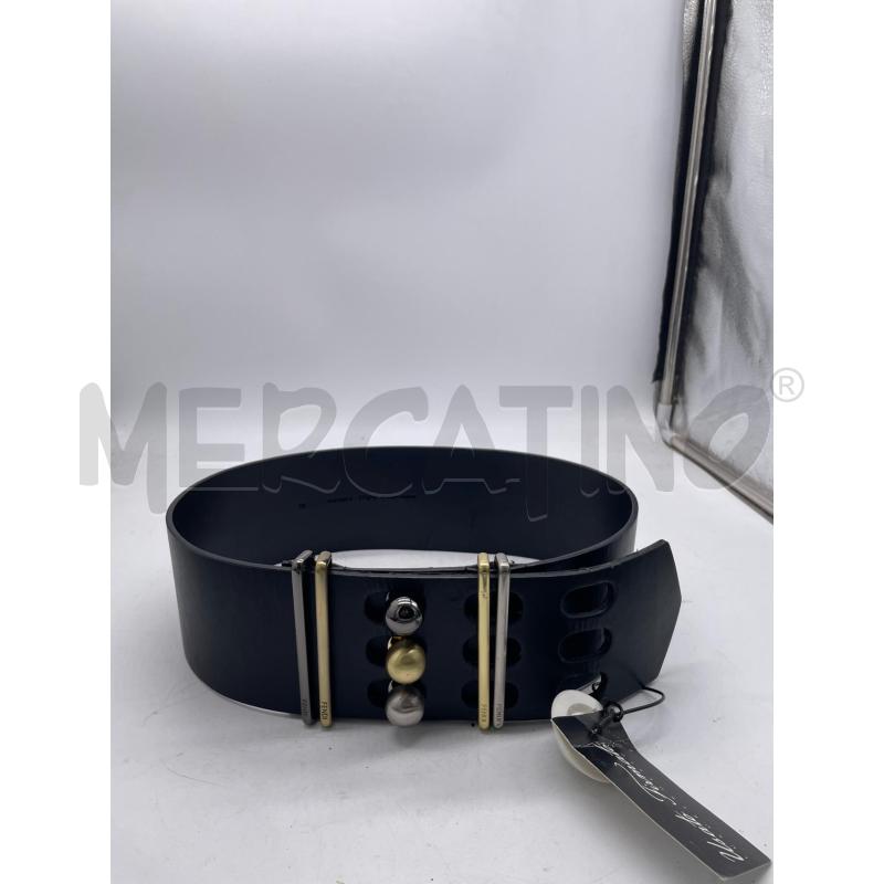 CINTURA DONNA FENDI BOTTONI ARGENTATI DORATI NERA | Mercatino dell'Usato Montesilvano 1