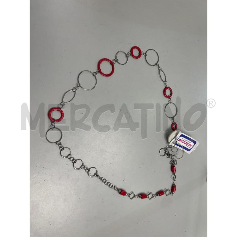 CINTURA DONNA MARIA GRAZIA MUSI CERCHI ARGENTATI DETT ROSSI | Mercatino dell'Usato Montesilvano 1