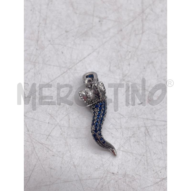 CIONDOLO ARG 925 CORNETTO PIETRINE BLU | Mercatino dell'Usato Montesilvano 1