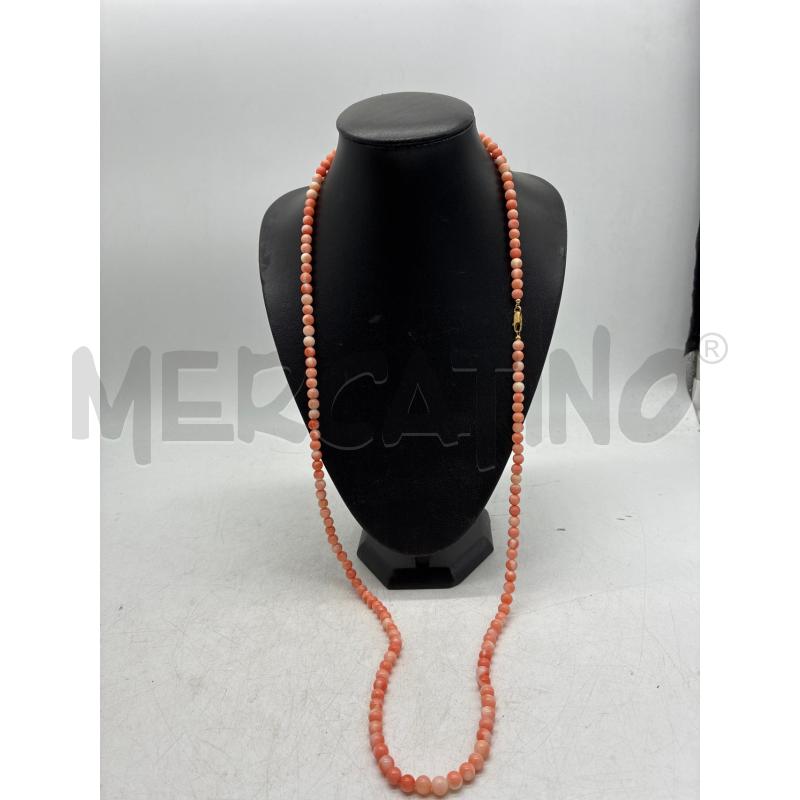COLLANA ARANCIONE CHIUSURA DORATA CM 88 | Mercatino dell'Usato Montesilvano 1